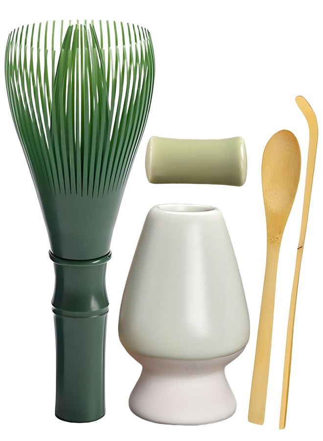 CartHome طقم خفاقة شاي ماتشا مكون من 5 قطع، حامل خفاقة ماتشا ياباني تقليدي، أدوات ماتشا خضراء للاستخدام المنزلي والمكتبي، مثالي لتنظيم ركن تحضير الشاي في المطبخ - Image 1